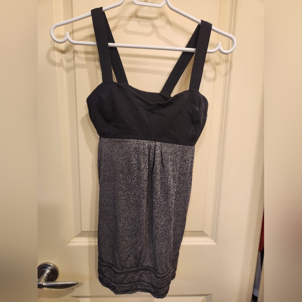 Lululemon Athletica Black and Gray Tank